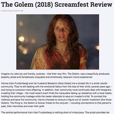 The Golem (2018) Screamfest Review